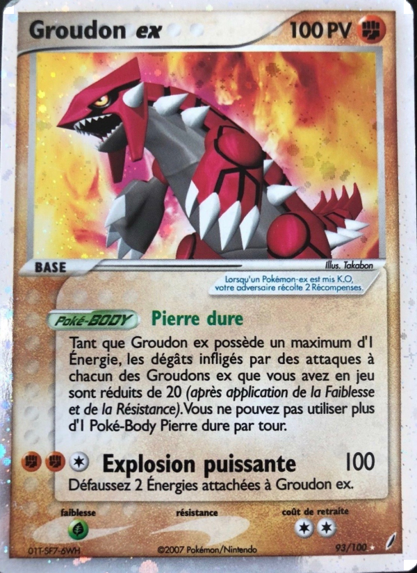 Groudon ex 93 — EX Crystal Guardians (French Pokémon TCG card)