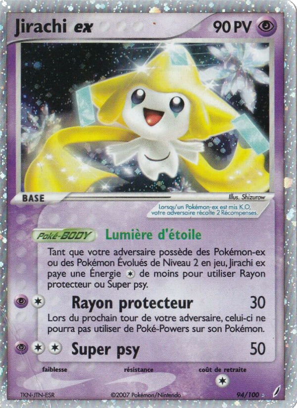 Jirachi ex 94 — EX Crystal Guardians (French Pokémon TCG card)