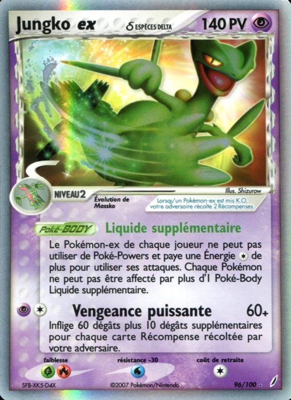 Jungko ex δ 96 — EX Crystal Guardians (French Pokémon TCG card)