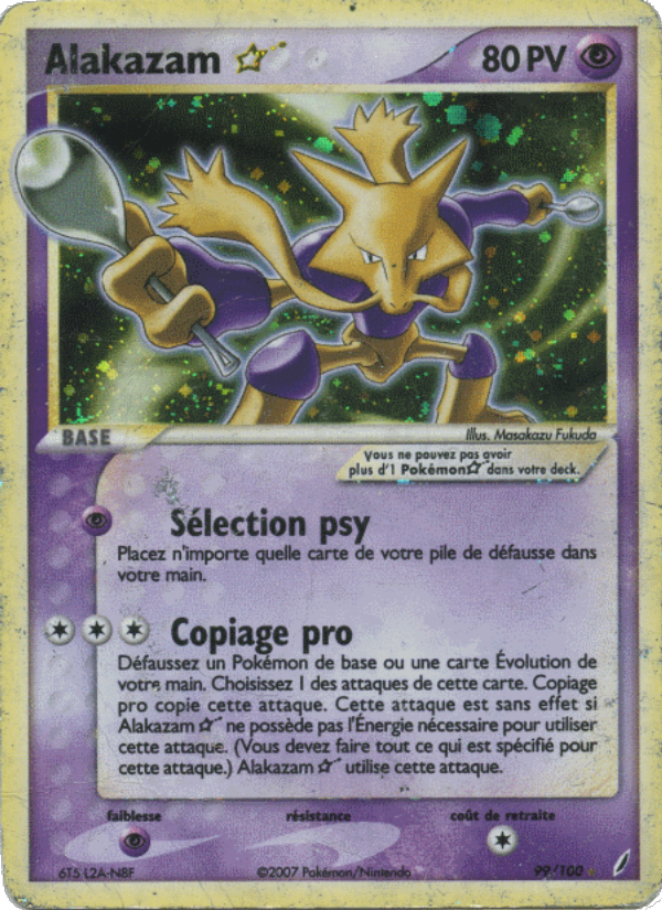 Alakazam 99 — EX Crystal Guardians (French Pokémon TCG card)