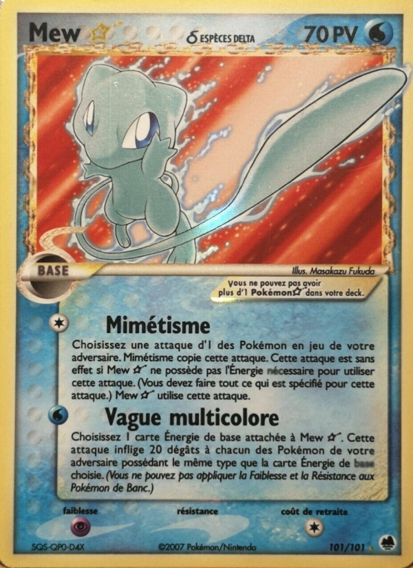 Mew ☆ δ 101 — EX Dragon Frontiers (French Pokémon TCG card)