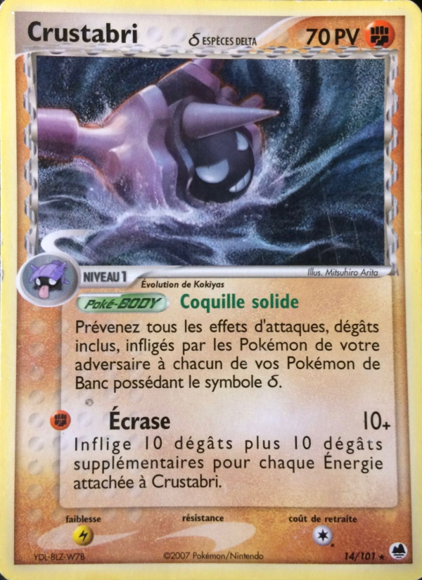 Crustabri δ 14 — EX Dragon Frontiers (French Pokémon TCG card)