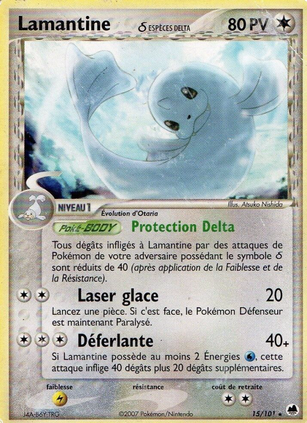Lamantine δ 15 — EX Dragon Frontiers (French Pokémon TCG card)