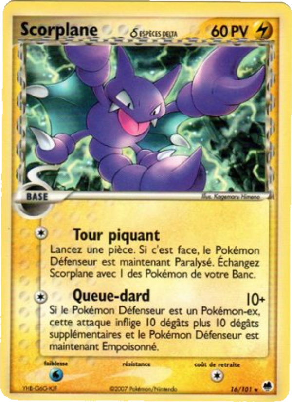 Scorplane δ 16 — EX Dragon Frontiers (French Pokémon TCG card)