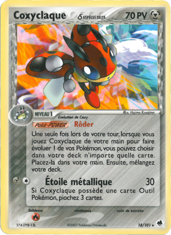 Coxyclaque δ 18 — EX Dragon Frontiers (French Pokémon TCG card)