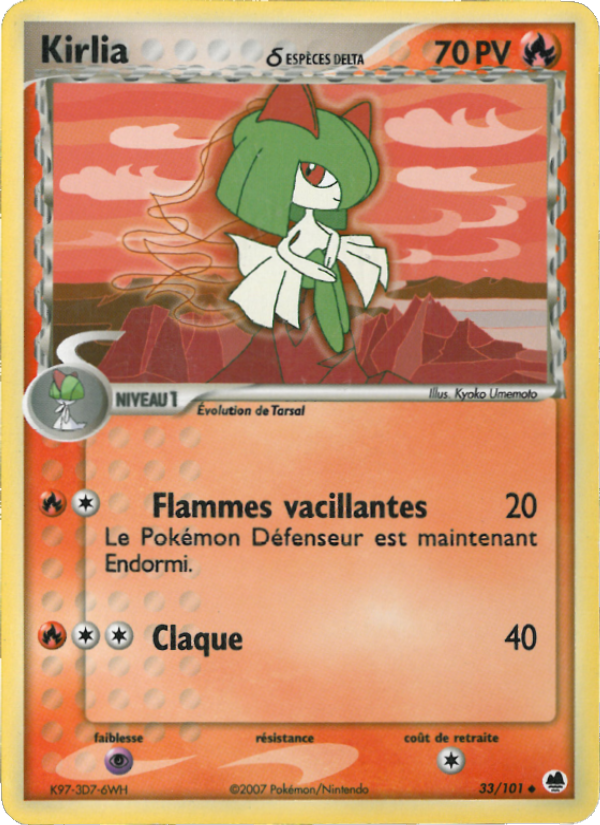 Kirlia δ 33 — EX Dragon Frontiers (French Pokémon TCG card)