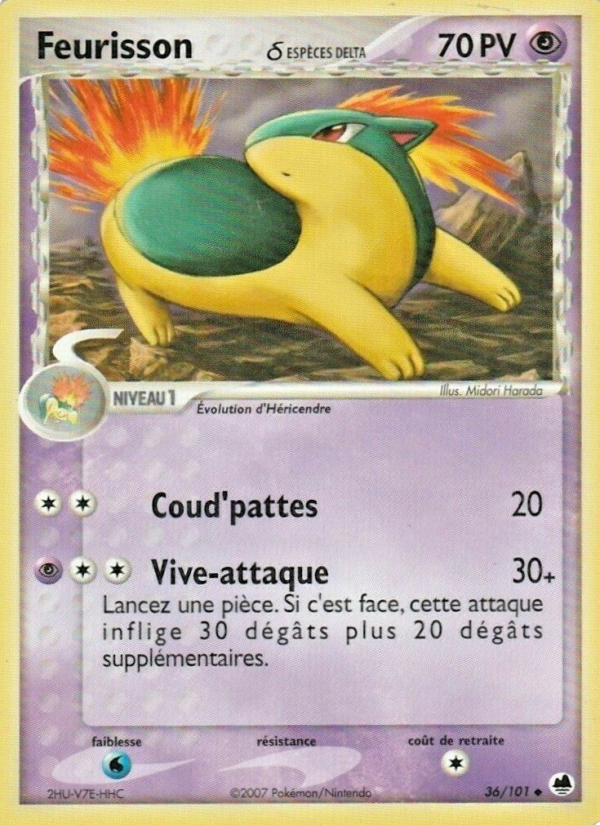Feurisson δ 36 — EX Dragon Frontiers (French Pokémon TCG card)