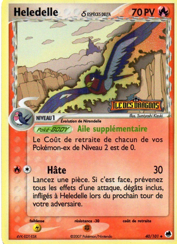 Heledelle δ 40 — EX Dragon Frontiers (French Pokémon TCG card)