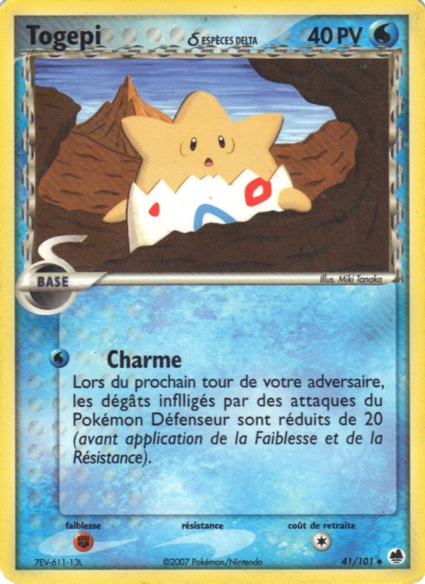 Togepi δ 41 — EX Dragon Frontiers (French Pokémon TCG card)