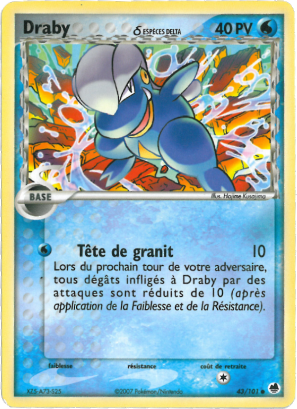 Draby δ 43 — EX Dragon Frontiers (French Pokémon TCG card)