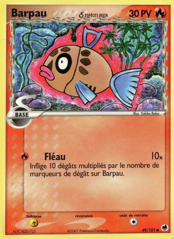 Barpau δ 49 — EX Dragon Frontiers (French Pokémon TCG card)