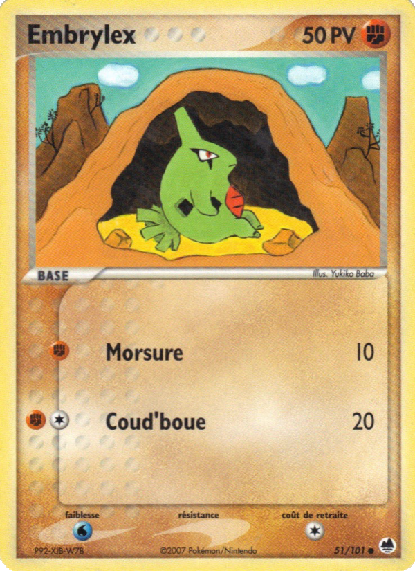 Embrylex 51 — EX Dragon Frontiers (French Pokémon TCG card)