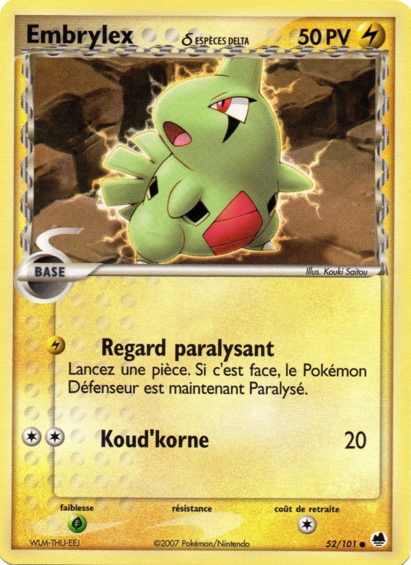 Embrylex δ 52 — EX Dragon Frontiers (French Pokémon TCG card)