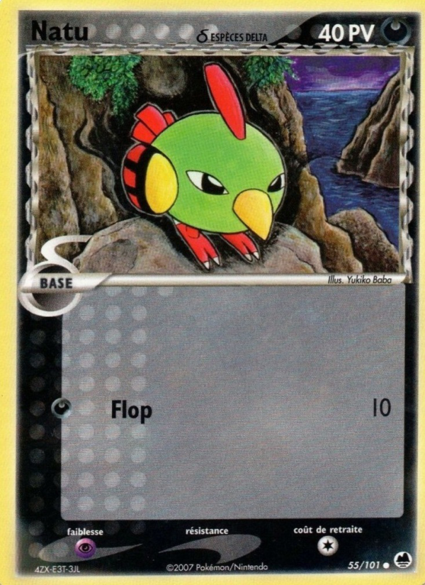 Natu δ 55 — EX Dragon Frontiers (French Pokémon TCG card)