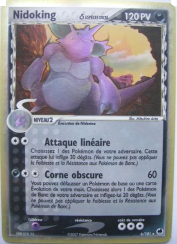 Nidoking δ 6 — EX Dragon Frontiers (French Pokémon TCG card)