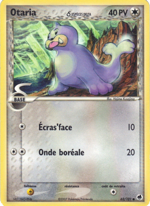 Otaria δ 62 — EX Dragon Frontiers (French Pokémon TCG card)