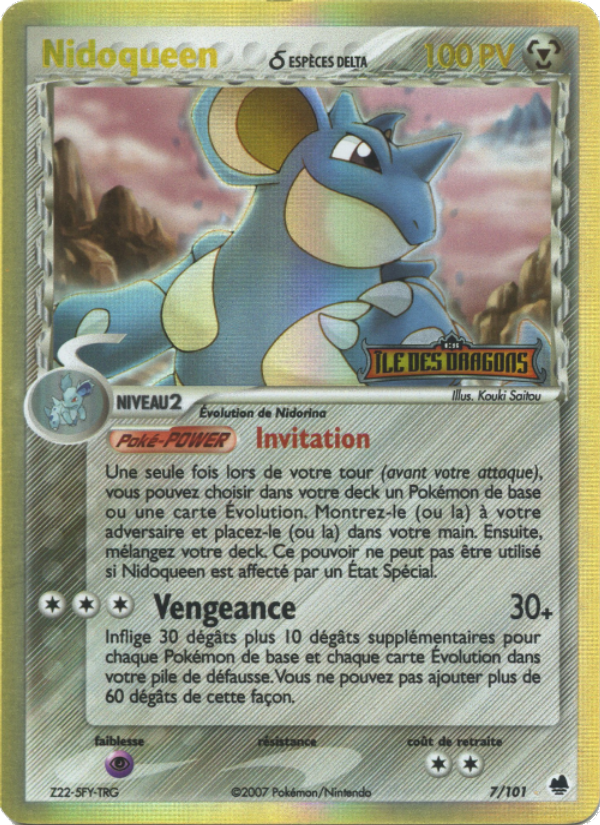 Nidoqueen δ 7 — EX Dragon Frontiers (French Pokémon TCG card)