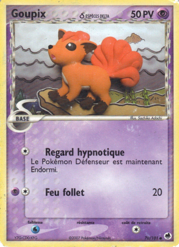 Goupix δ 70 — EX Dragon Frontiers (French Pokémon TCG card)
