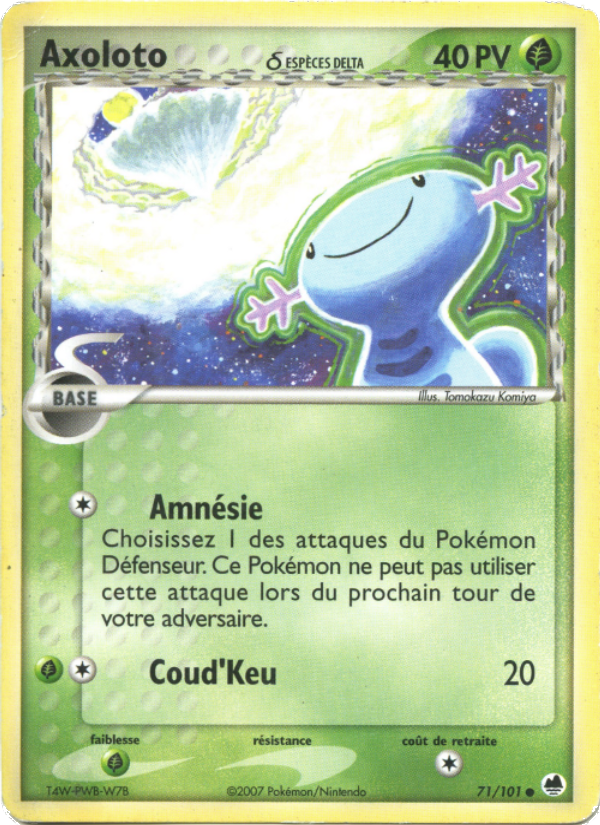 Axoloto δ 71 — EX Dragon Frontiers (French Pokémon TCG card)