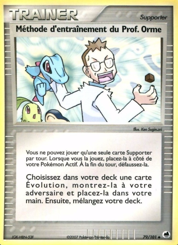 Méthode d'entraînement du Prof. Orme 79 — EX Dragon Frontiers (French Pokémon TCG card)