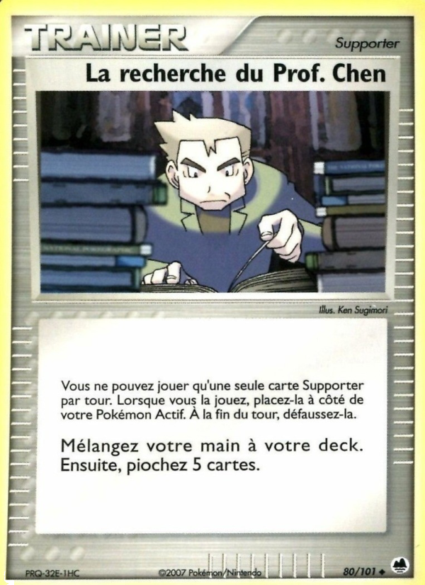 La recherche du Prof. Chen 80 — EX Dragon Frontiers (French Pokémon TCG card)