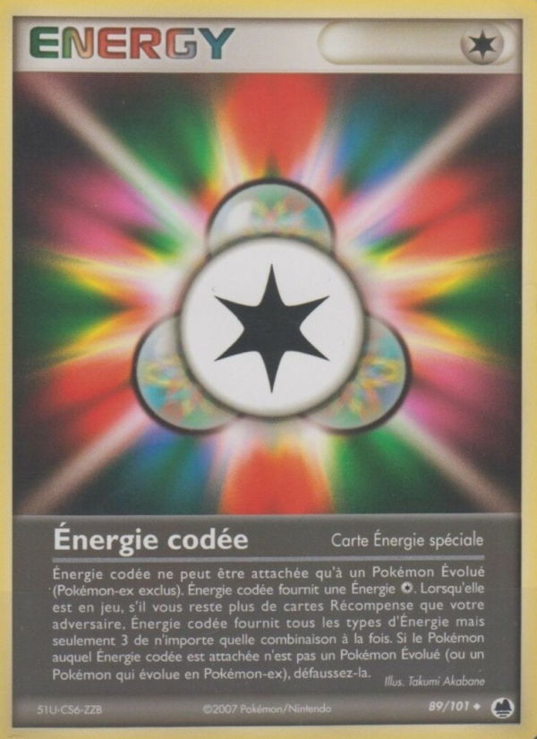 Énergie codée 89 — EX Dragon Frontiers (French Pokémon TCG card)