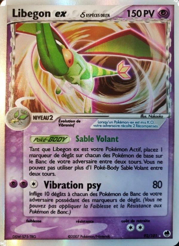 Libegon ex δ 92 — EX Dragon Frontiers (French Pokémon TCG card)