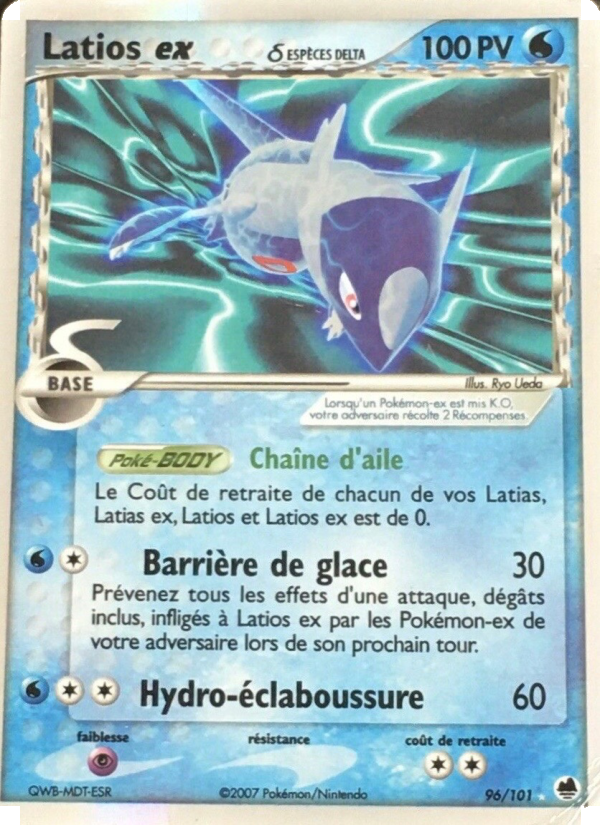 Latios ex δ 96 — EX Dragon Frontiers (French Pokémon TCG card)