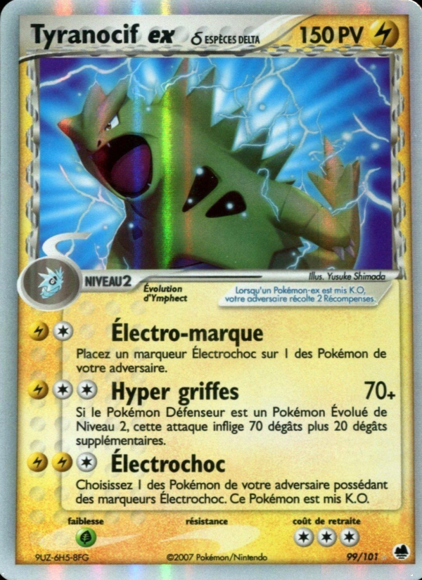 Tyranocif ex δ 99 — EX Dragon Frontiers (French Pokémon TCG card)