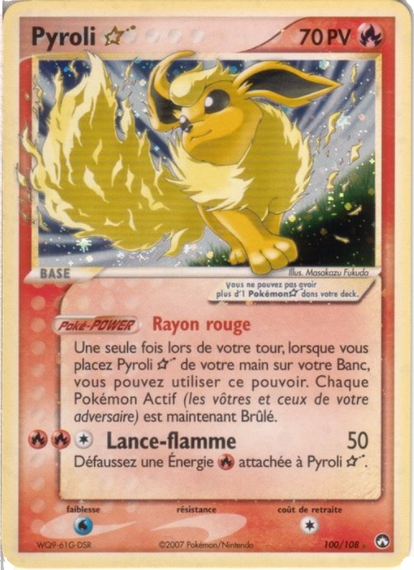 Pyroli 100 — EX Power Keepers (French Pokémon TCG card)