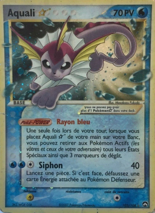 Aquali 102 — EX Power Keepers (French Pokémon TCG card)