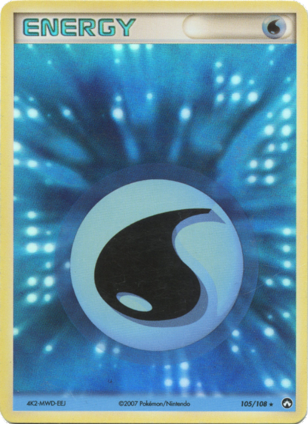Énergie Eau 105 — EX Power Keepers (French Pokémon TCG card)