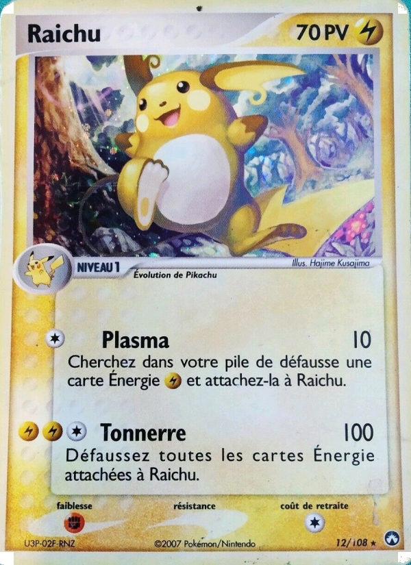 Raichu 12 — EX Power Keepers (French Pokémon TCG card)