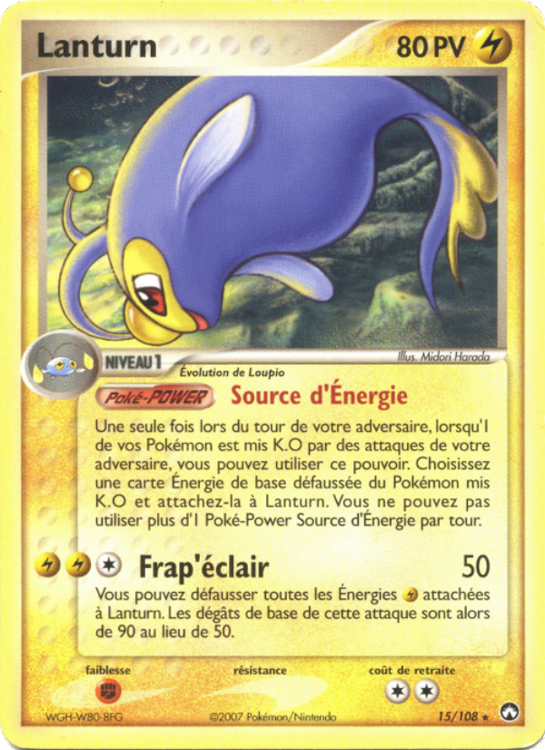 Lanturn 15 — EX Power Keepers (French Pokémon TCG card)