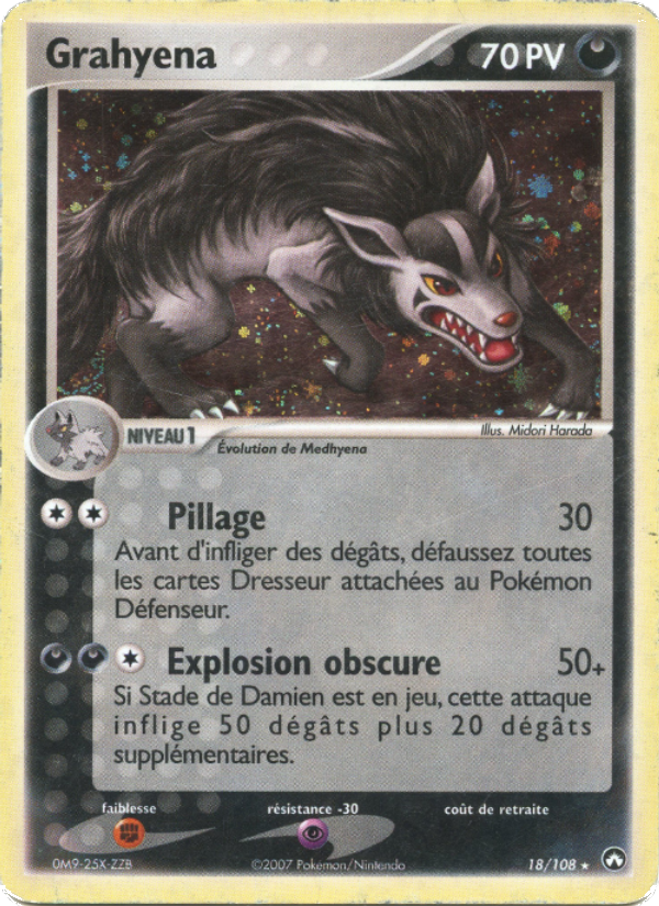 Grahyena 18 — EX Power Keepers (French Pokémon TCG card)