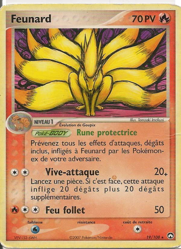 Feunard 19 — EX Power Keepers (French Pokémon TCG card)