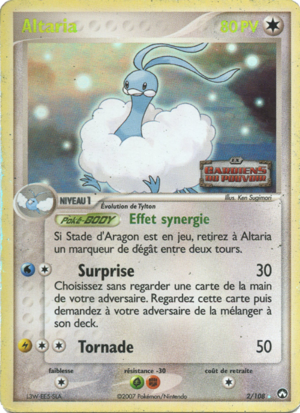 Altaria 2 — EX Power Keepers (French Pokémon TCG card)