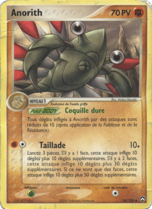 Anorith 26 — EX Power Keepers (French Pokémon TCG card)