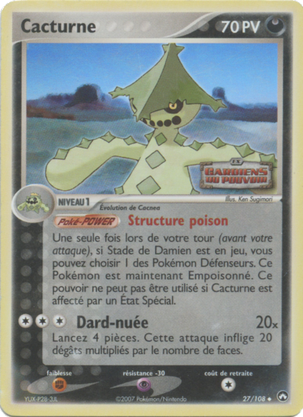 Cacturne 27 — EX Power Keepers (French Pokémon TCG card)
