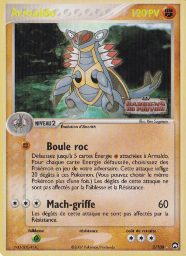 Armaldo 3 — EX Power Keepers (French Pokémon TCG card)