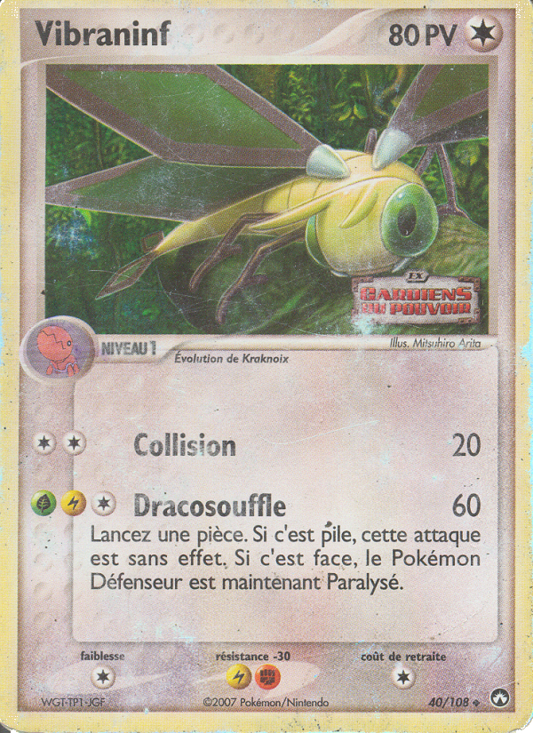 Vibraninf 40 — EX Power Keepers (French Pokémon TCG card)