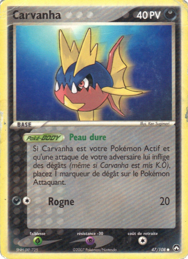 Carvanha 47 — EX Power Keepers (French Pokémon TCG card)