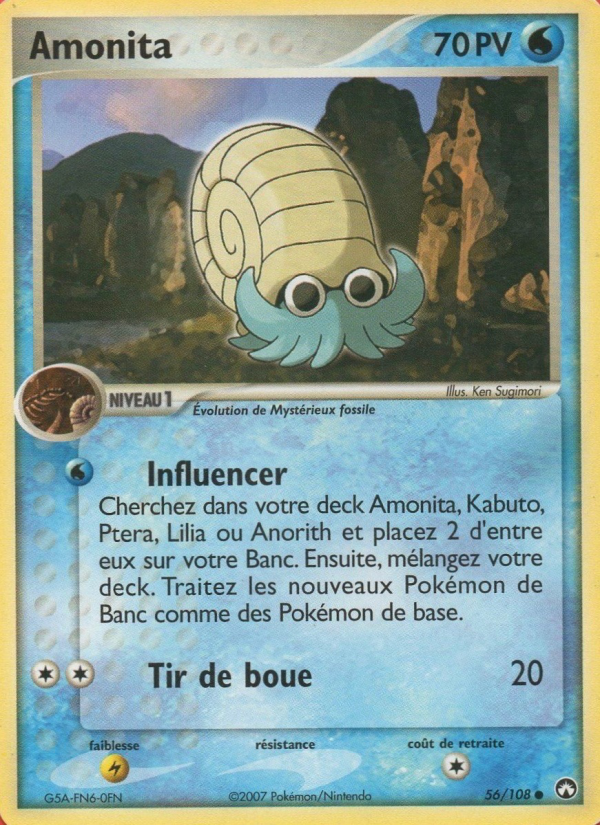 Amonita 56 — EX Power Keepers (French Pokémon TCG card)