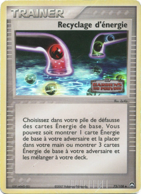 Recyclage d'énergie 73 — EX Power Keepers (French Pokémon TCG card)