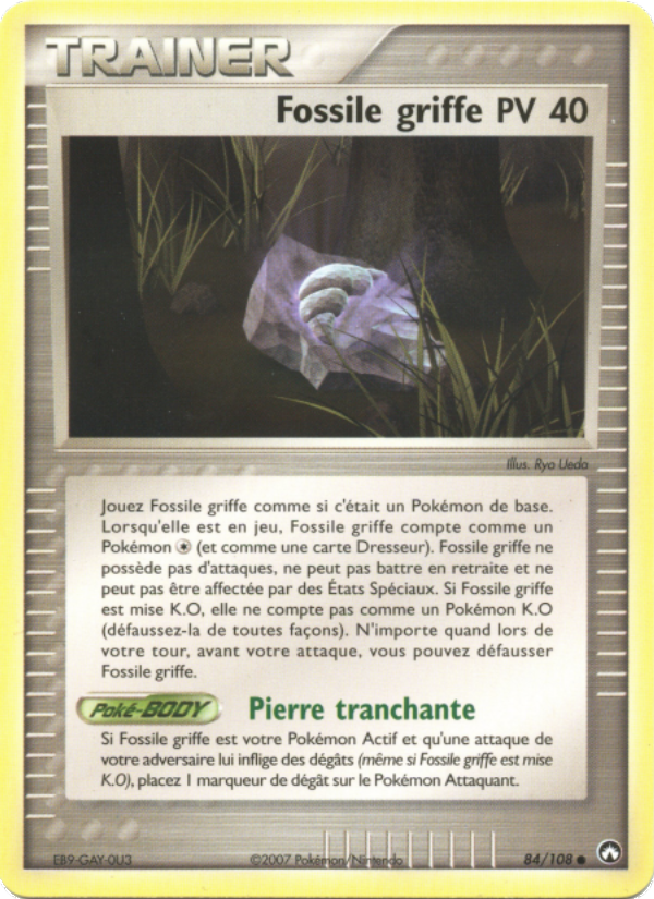 Fossile griffe 84 — EX Power Keepers (French Pokémon TCG card)