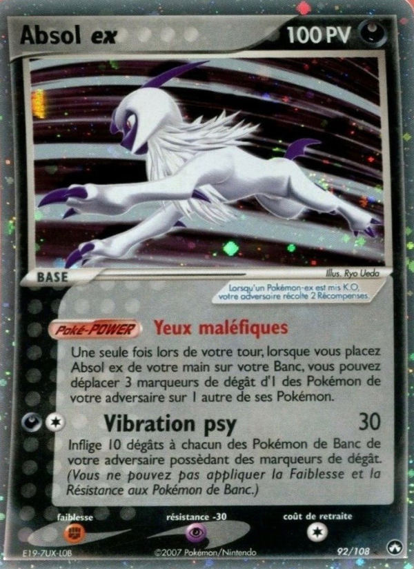 Absol ex 92 — EX Power Keepers (French Pokémon TCG card)