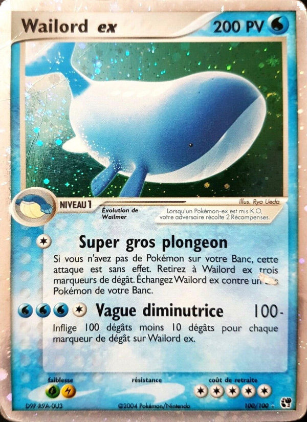 Wailord ex 100 — EX Sandstorm (French Pokémon TCG card)