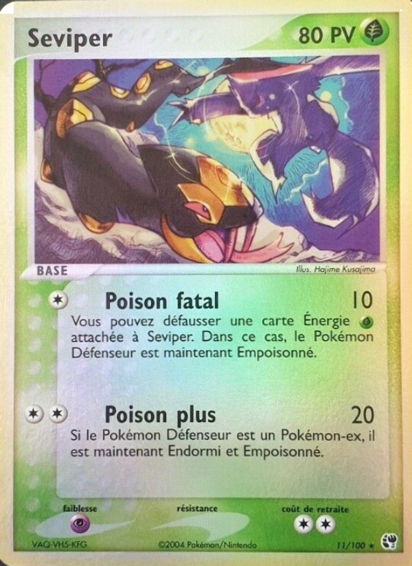 Seviper 11 — EX Sandstorm (French Pokémon TCG card)
