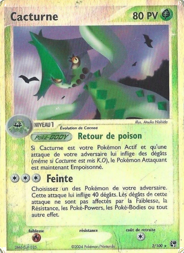 Cacturne 2 — EX Sandstorm (French Pokémon TCG card)