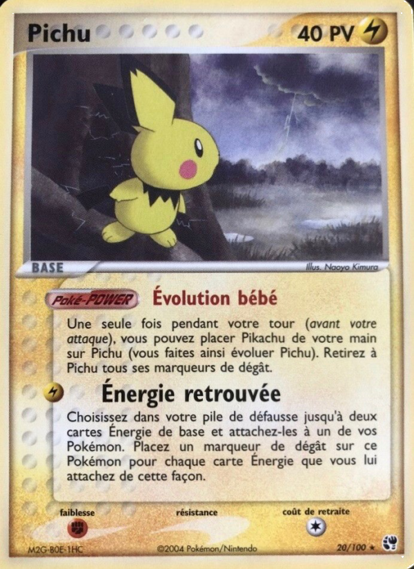Pichu 20 — EX Sandstorm (French Pokémon TCG card)